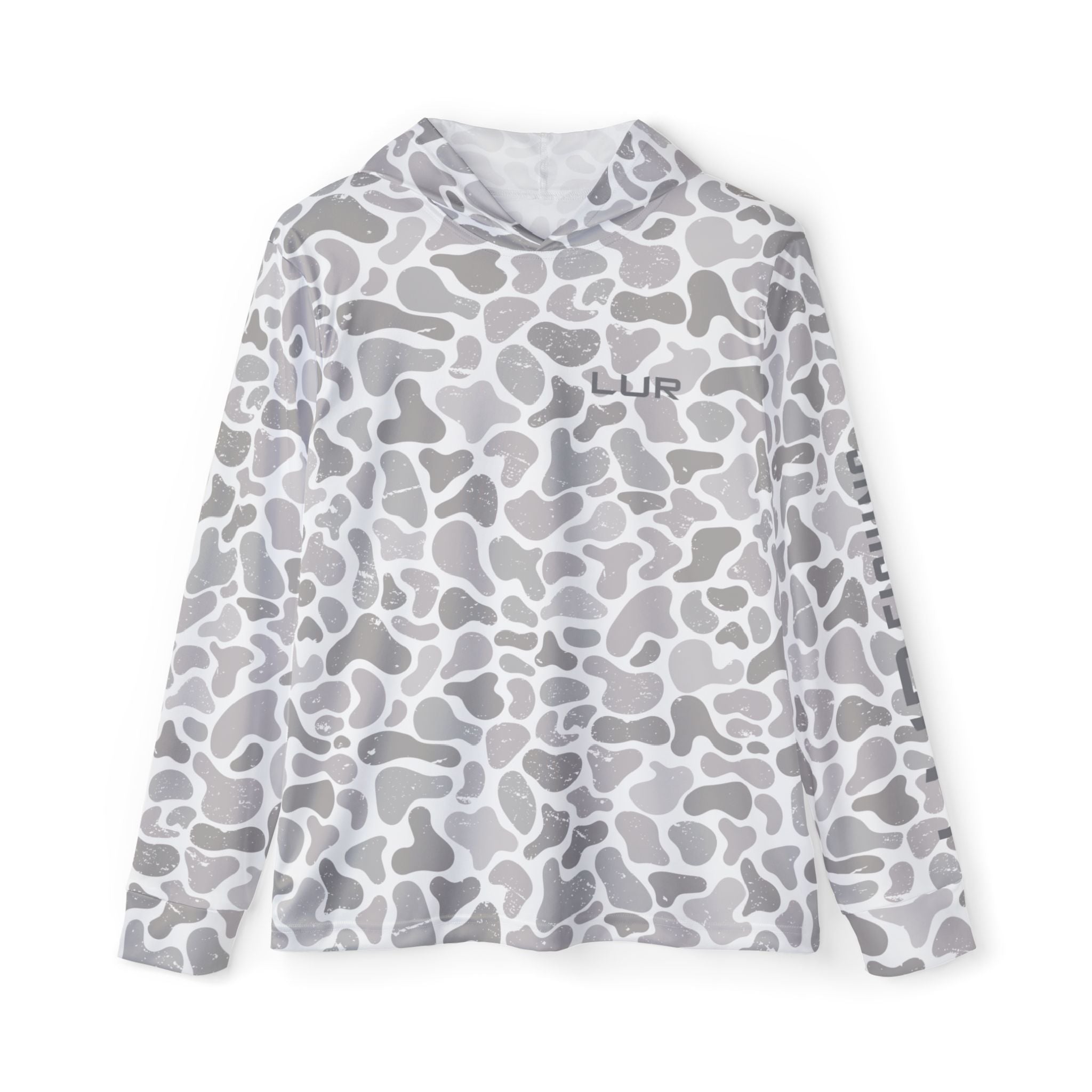 Men's Camo Warmup Hoodie — Grey Abstract Camouflage AOP