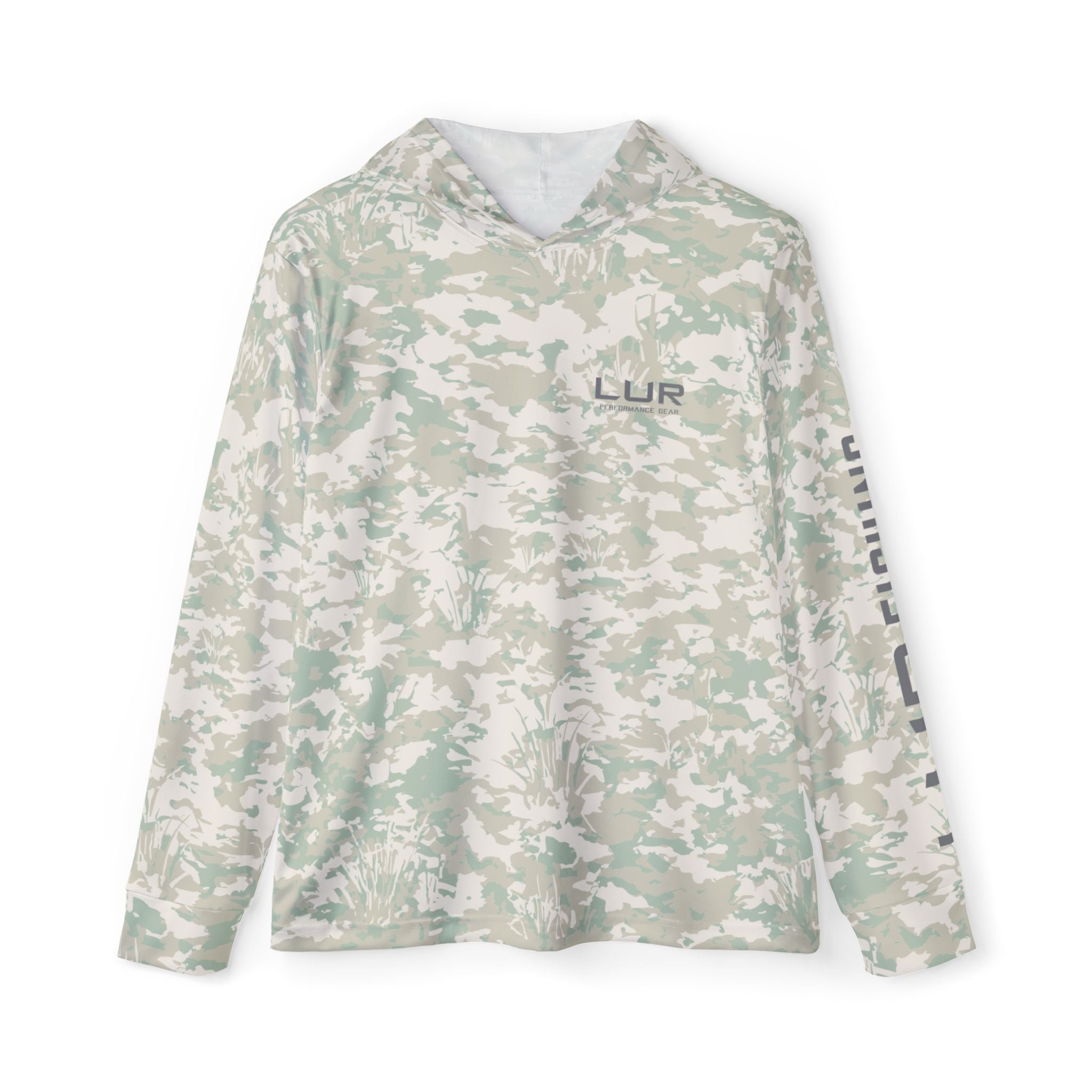 Men's Camo Warmup Hoodie — Lightweight Performance Pullover with 'CLUR' Sleeve Print