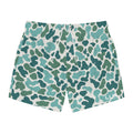 Teal Camo Swim Trunks — Men’s All-Over Print Beach Shorts