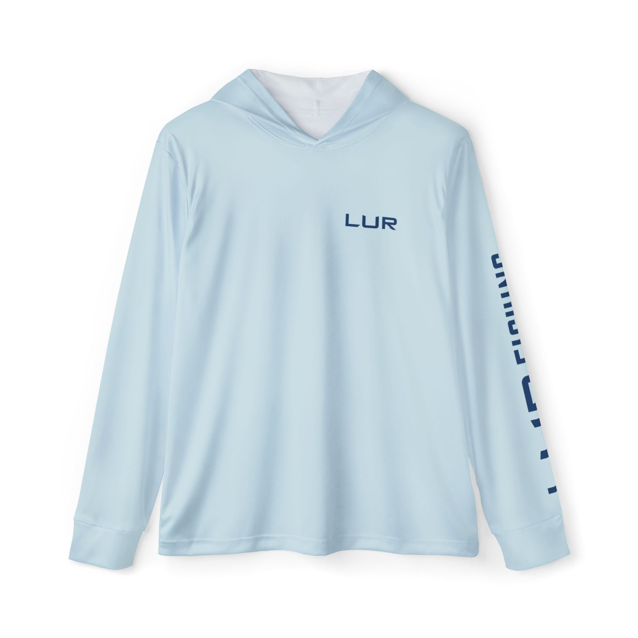 Light Blue 'LUR' Sports Warmup Hoodie — Men's Performance Pullover